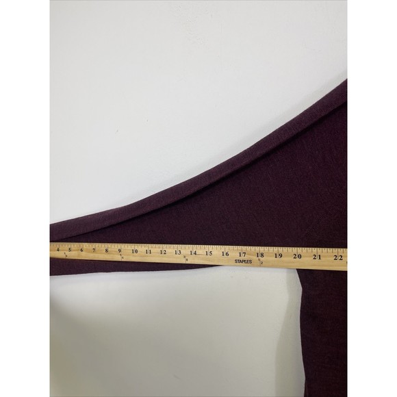Banana Republic Mens Sweater V Neck Burgundy Merino Wool XL - Picture 7 of 7